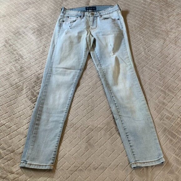 Aéropostale Denim - Aeropostale Women 2P Denim Jeans Blue Skinny Jegging Distressed Mid Rise Stretch